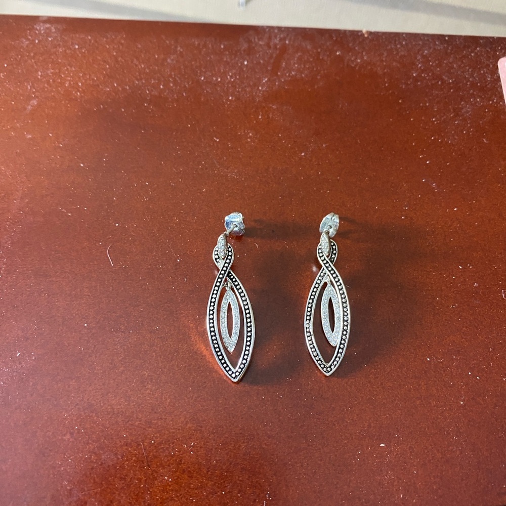 Mountains Silver Smith Stud Dangling Earrings - image 4